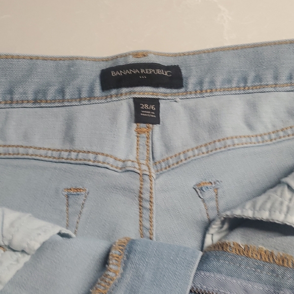 Banana Republic Blue Jean Shorts Distressed Cut-Offs - Picture 3 of 5